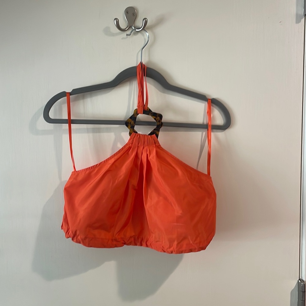 Orange Staud Halter Top (matching shorts in a separate post, but also for sale)
